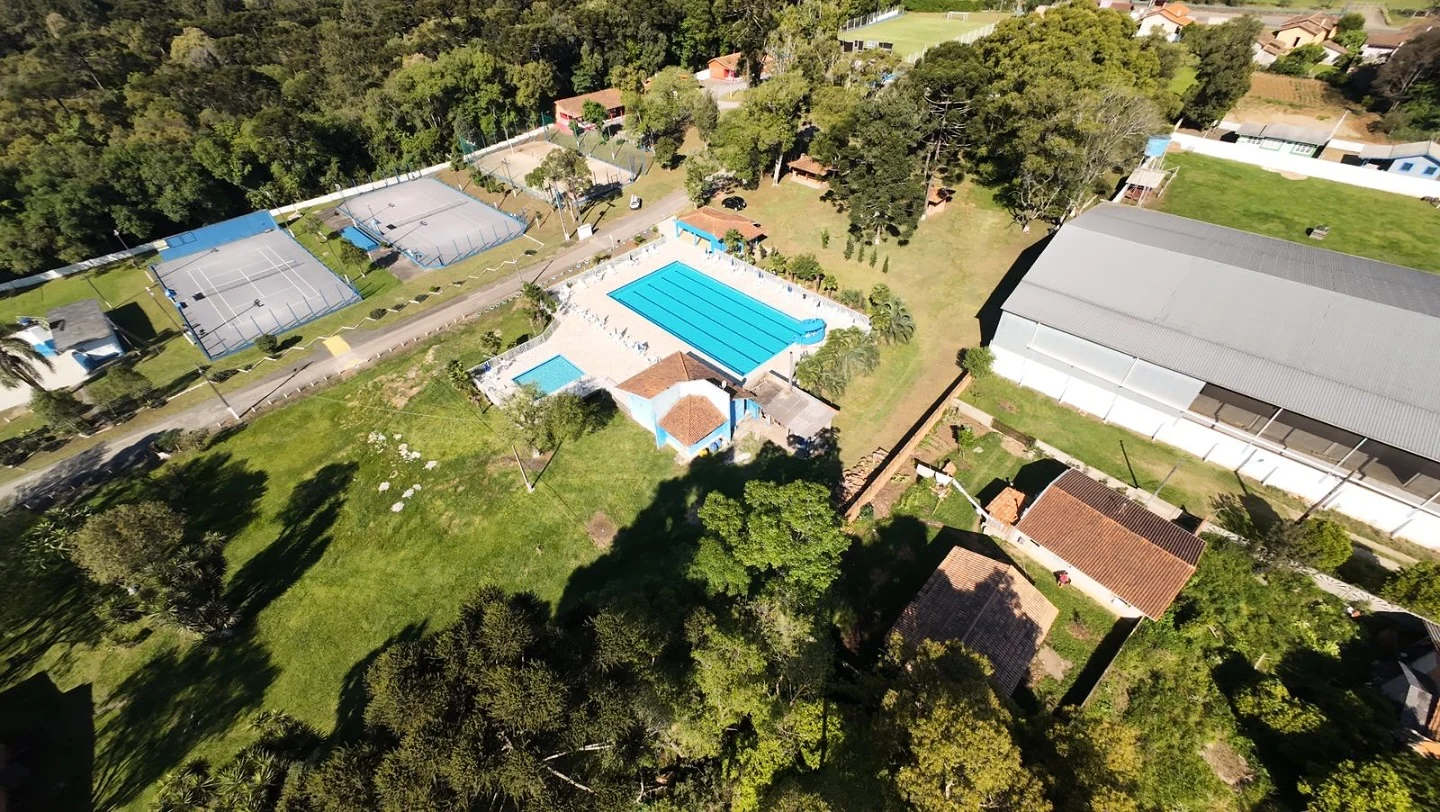 Vista aérea do Canoinhas Tênis Clube